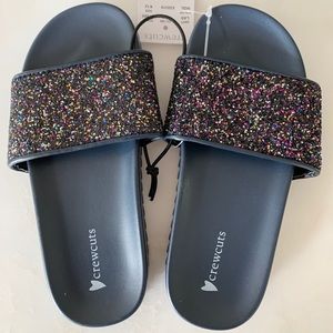 Jcrew crewcuts pool slides/ sandals, kids size 12